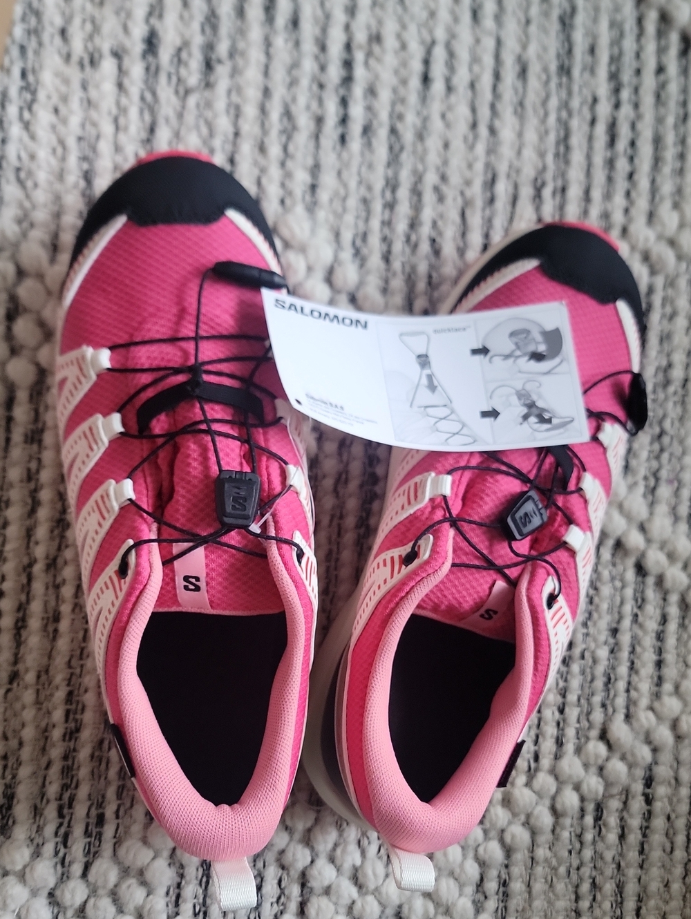 Salomon Women's Pink Quick-Lace Trail Sneakers